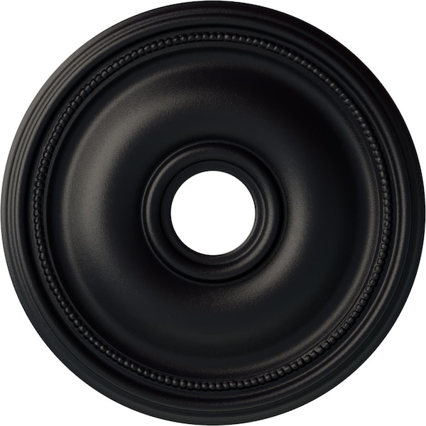 Ekena Millwork Bradford Ceiling Medallion (Fits Canopies up to 4 3/8"), 18 1/8"OD x 3 3/4"ID x 1 1/8"P, Steel Gray CM18BRSGS - main
